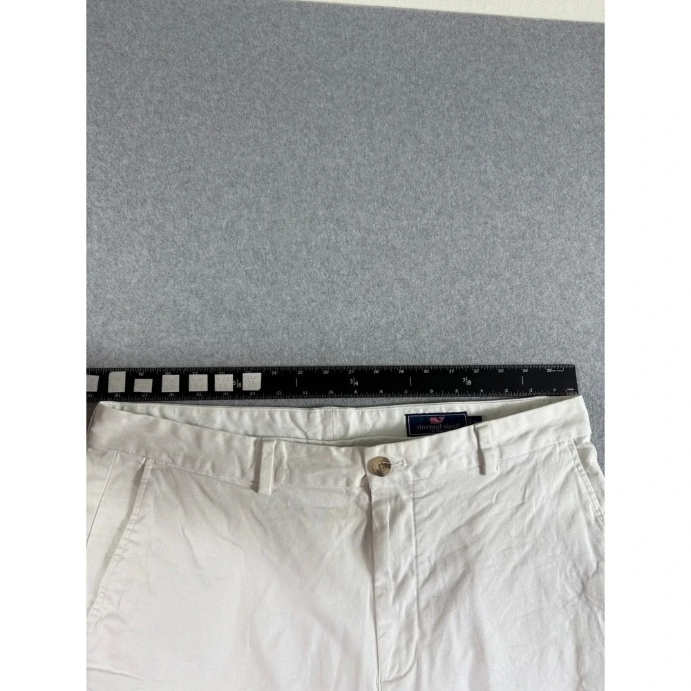Vineyard Vines Breaker Shorts Mens 35 White Chino Premium Stretch Cotton Washed